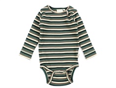 Petit Piao emerald green multi striped body